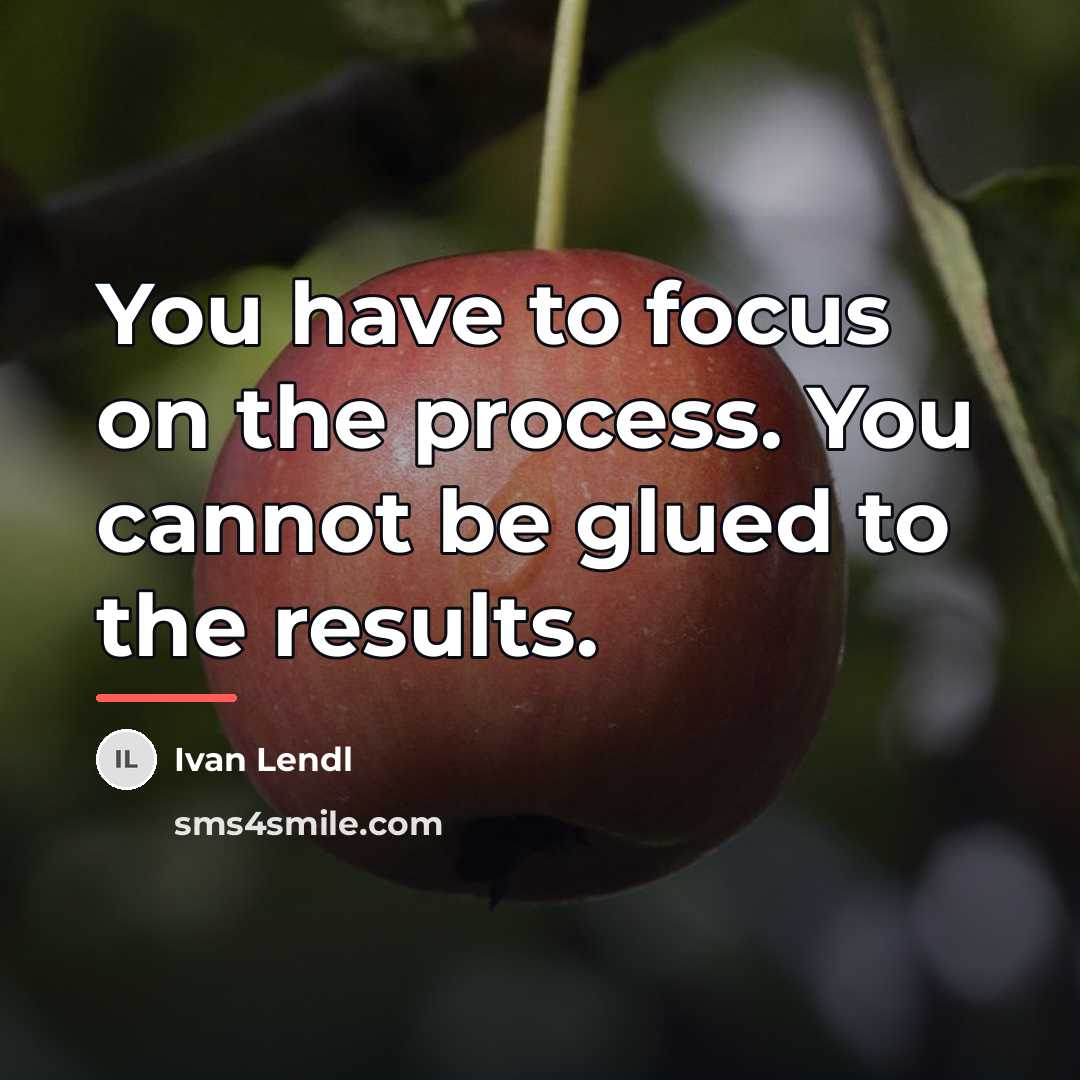 “You have to focus on the process. You cannot be…” quote by Ivan Lendl