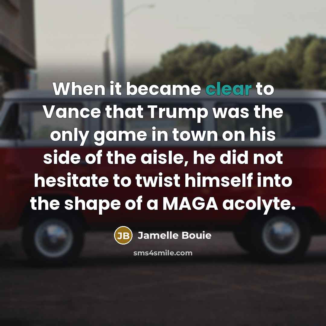 “When it became clear to Vance that Trump was the…” quote by Jamelle Bouie