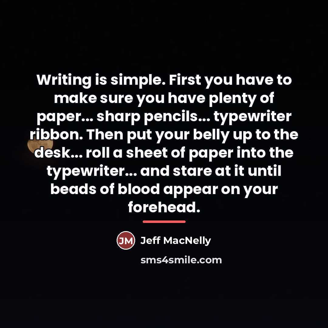 “Writing is simple. First you have to make sure you…” quote by Jeff MacNelly