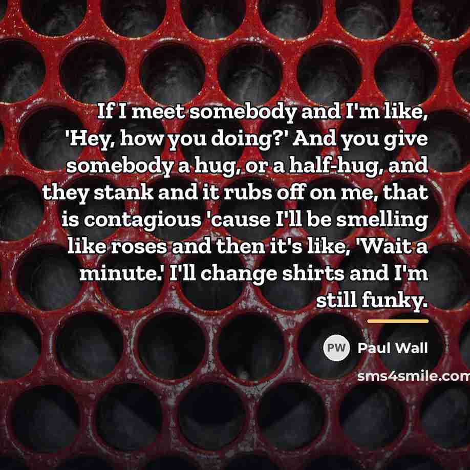 “If I meet somebody and I'm like, 'Hey, how you…” quote by Paul Wall