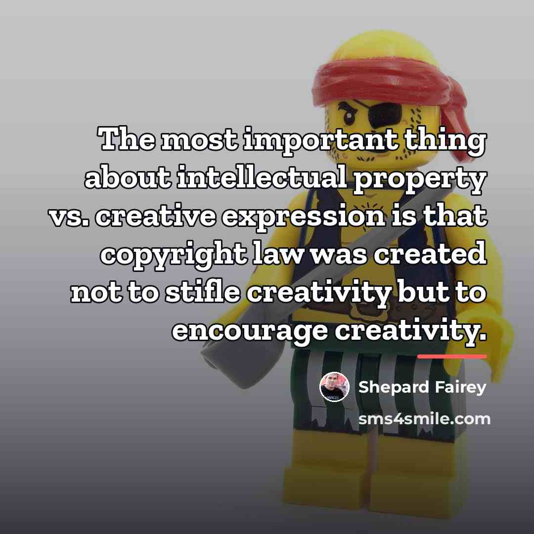 “The most important thing about intellectual property vs. creative expression…” quote by Shepard Fairey