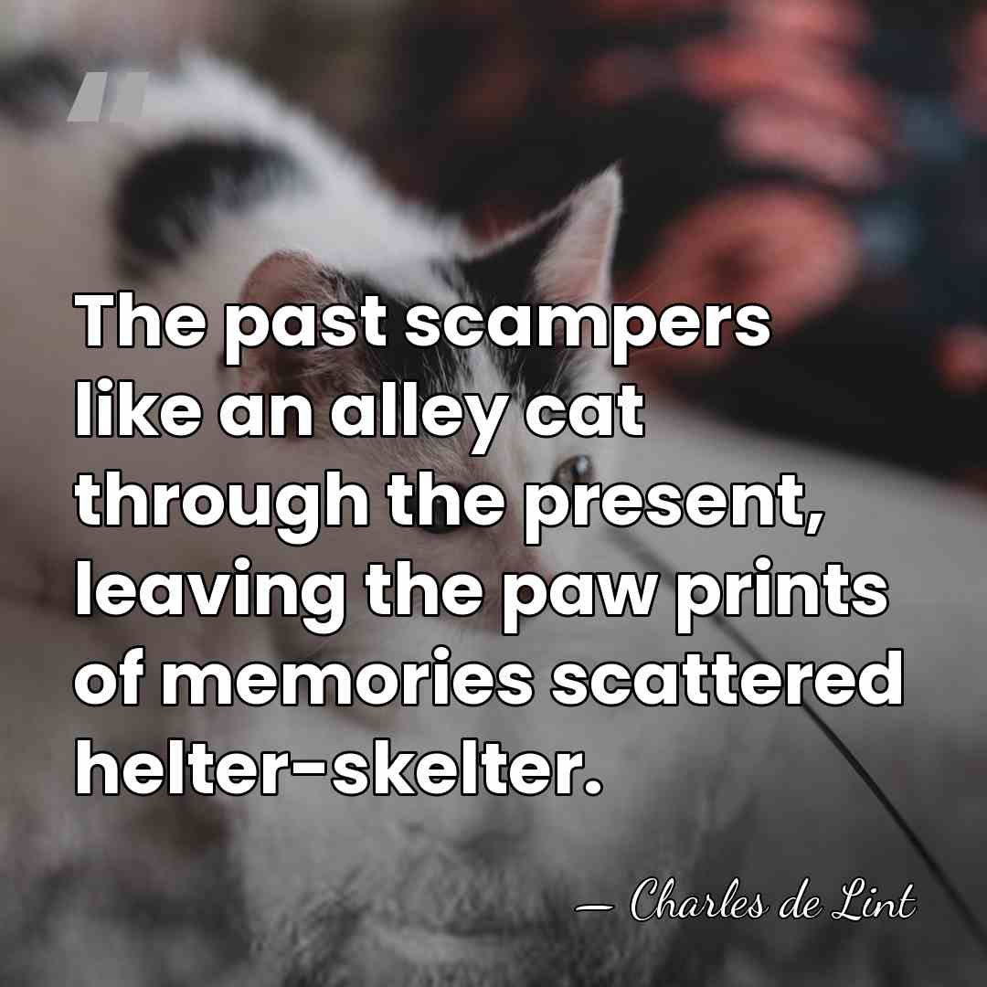 The past scampers like an alley cat through the present, leaving the&hellip; - Charles de Lint