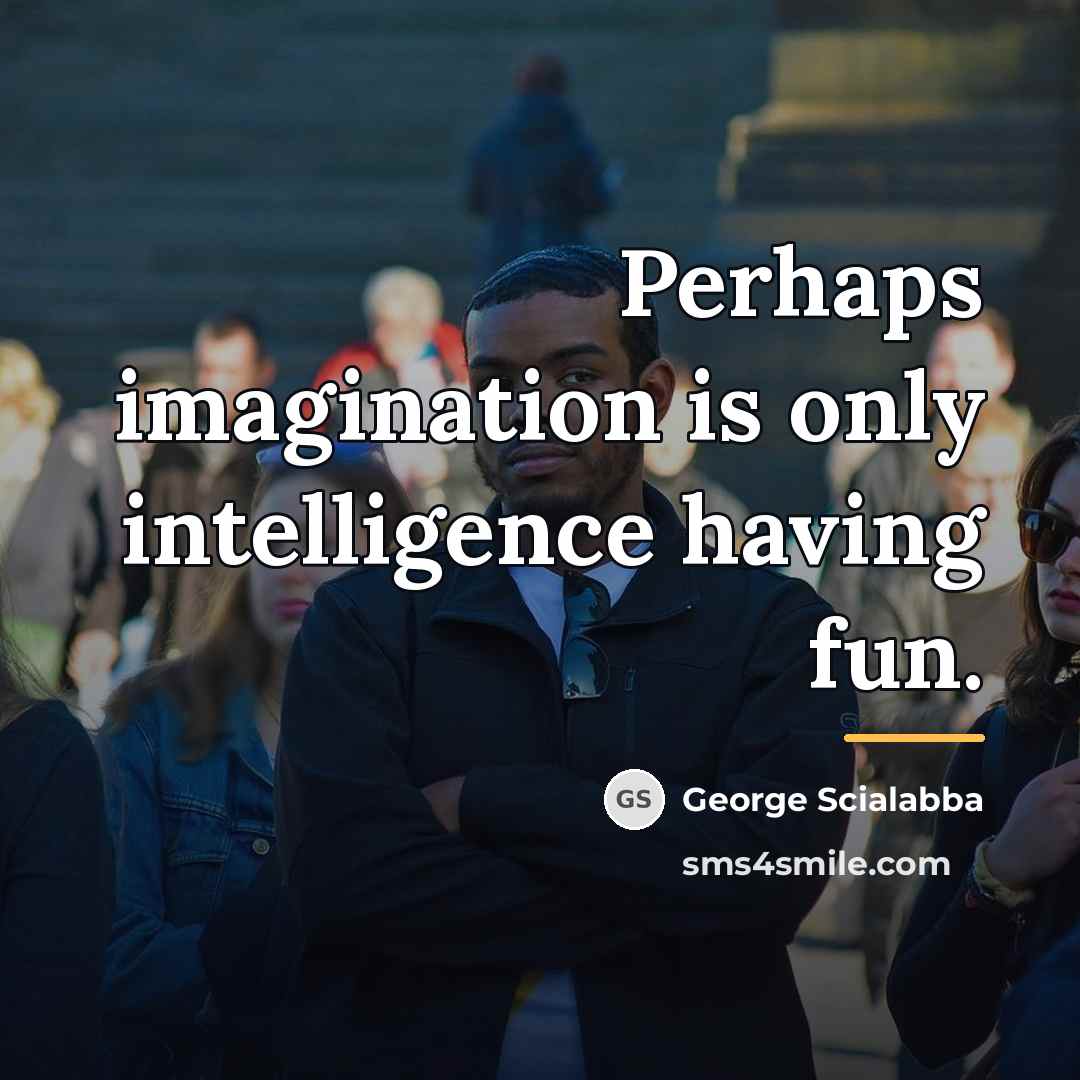 “Perhaps imagination is only intelligence having fun.…” quote by George Scialabba