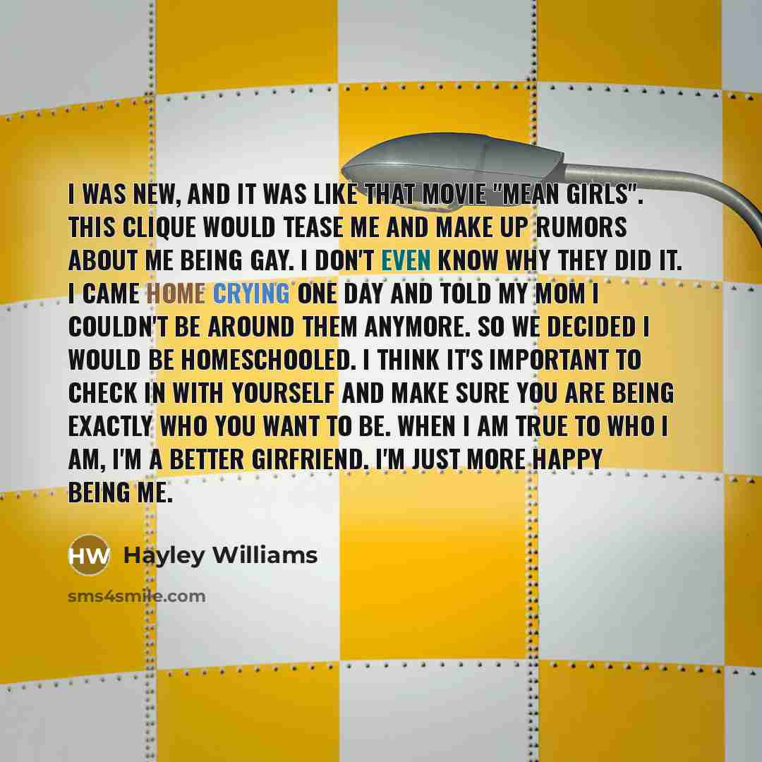 “I was new, and it was like that movie "Mean…” quote by Hayley Williams