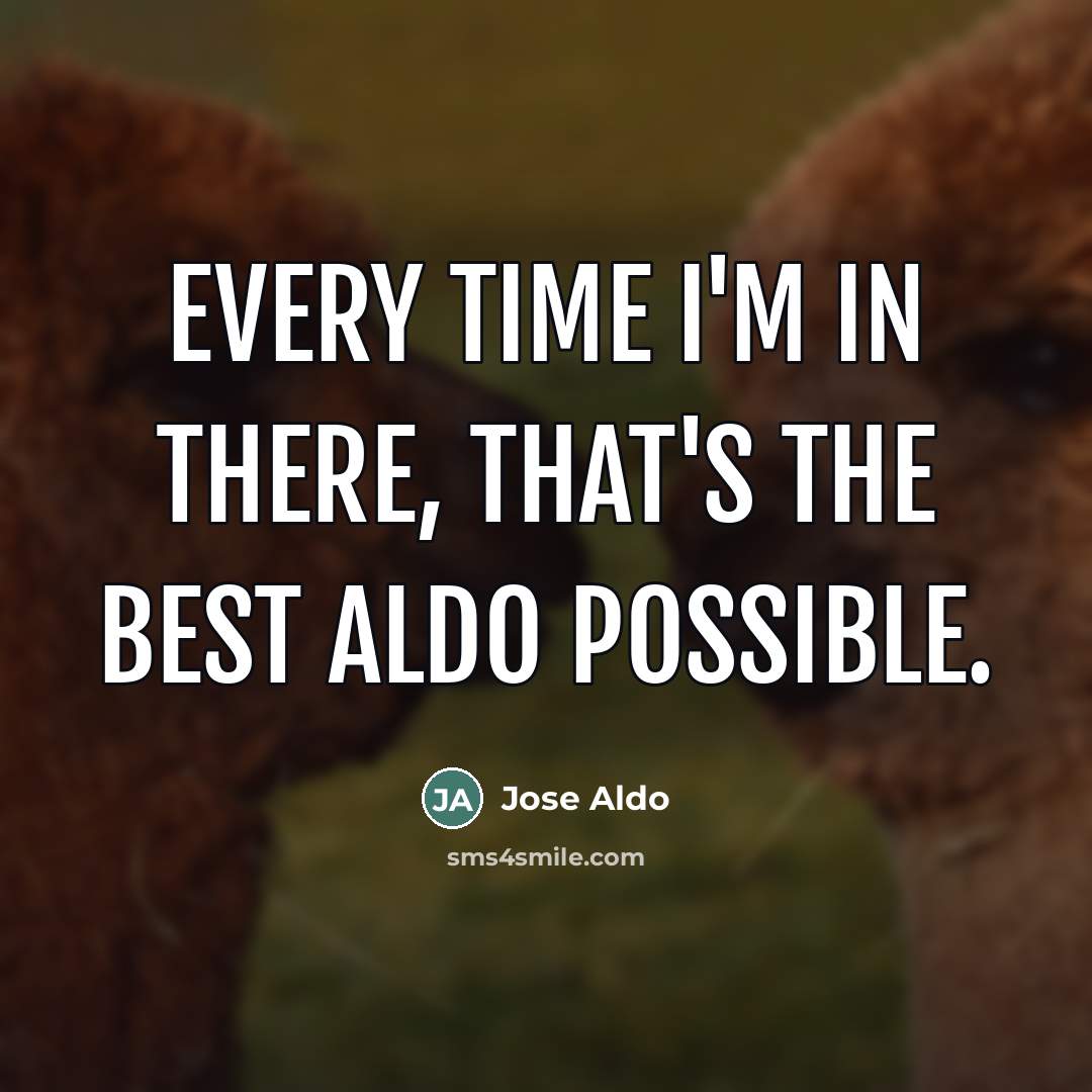 “Every time I'm in there, that's the best Aldo possible.…” quote by Jose Aldo