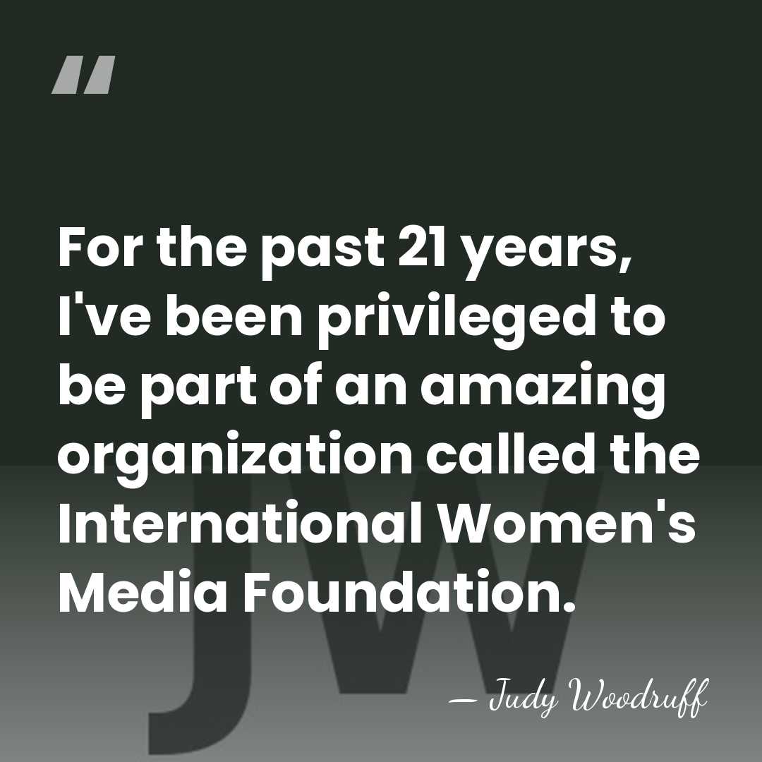 For the past 21 years, I've been privileged to be part of&hellip; - Judy Woodruff