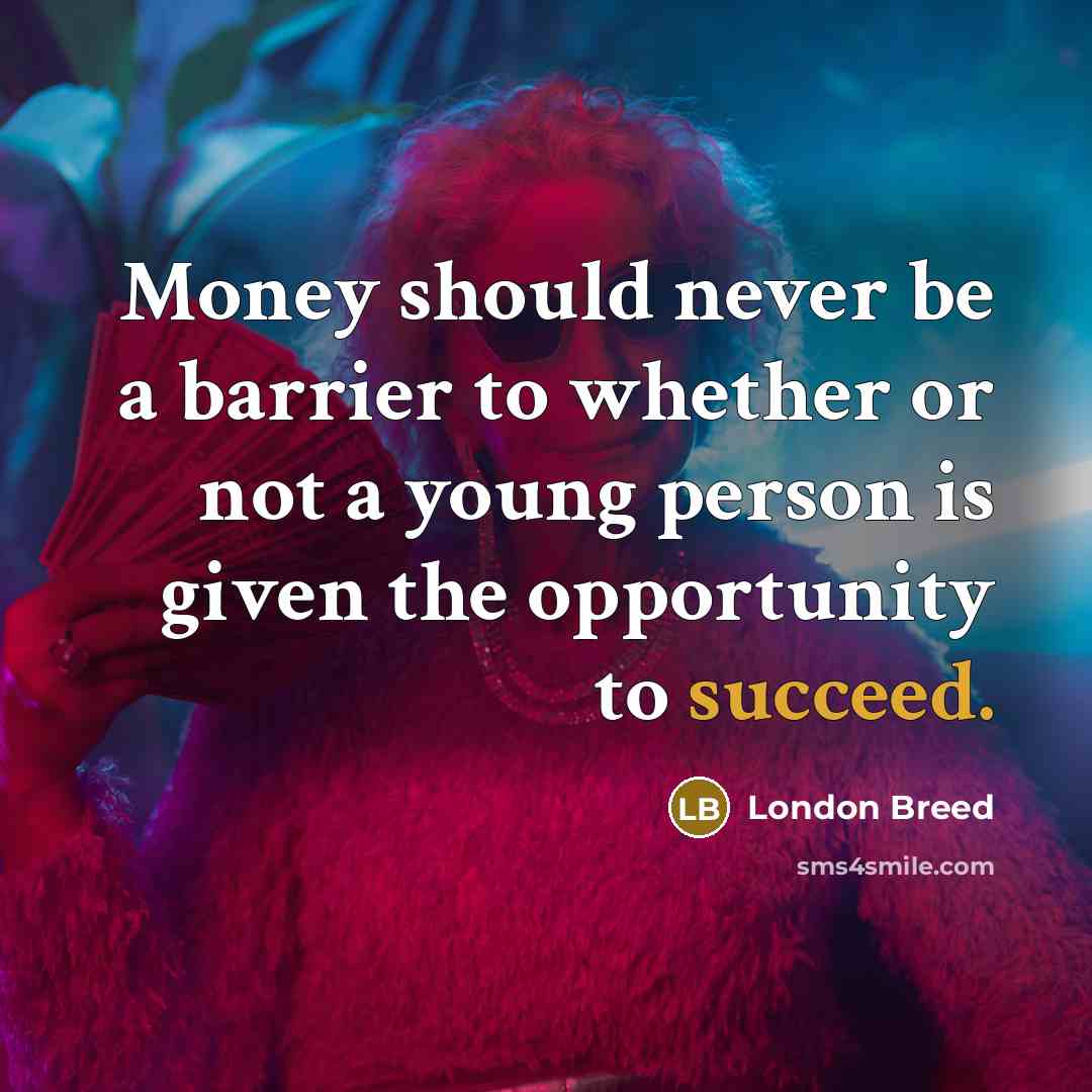 “Money should never be a barrier to whether or not…” quote by London Breed