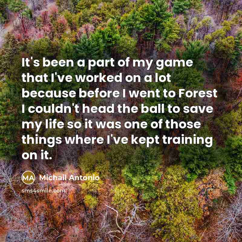 “It's been a part of my game that I've worked…” quote by Michail Antonio