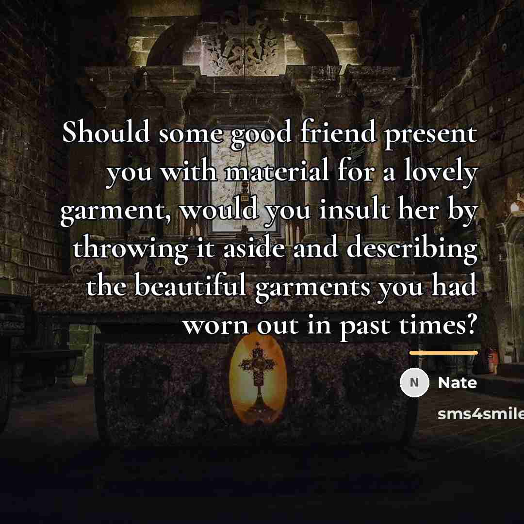 “Should some good friend present you with material for a…” quote by Nate