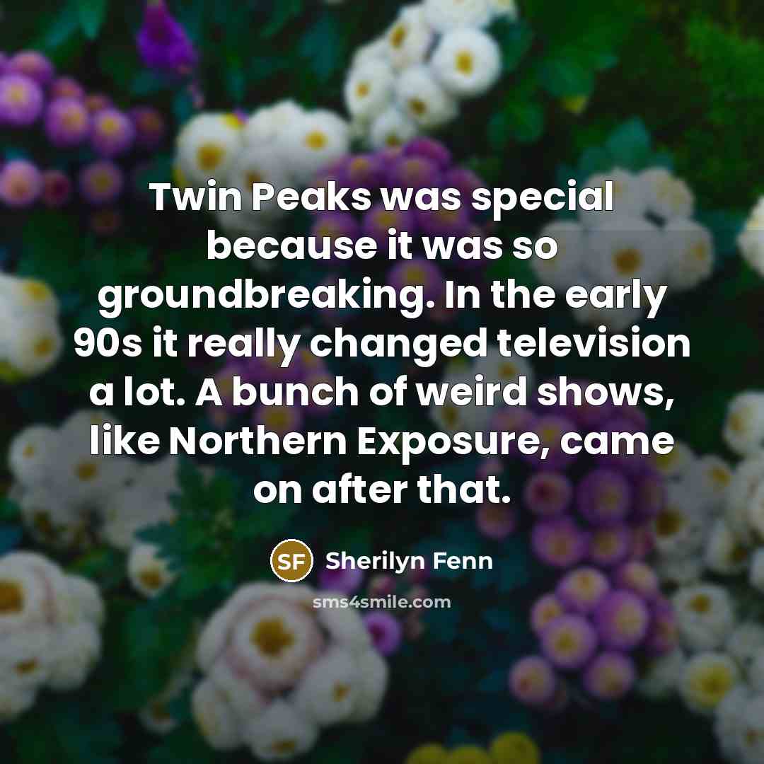 “Twin Peaks was special because it was so groundbreaking. In…” quote by Sherilyn Fenn