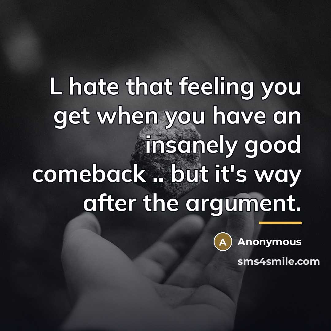 “L hate that feeling you get when you have an…” quote by Anonymous