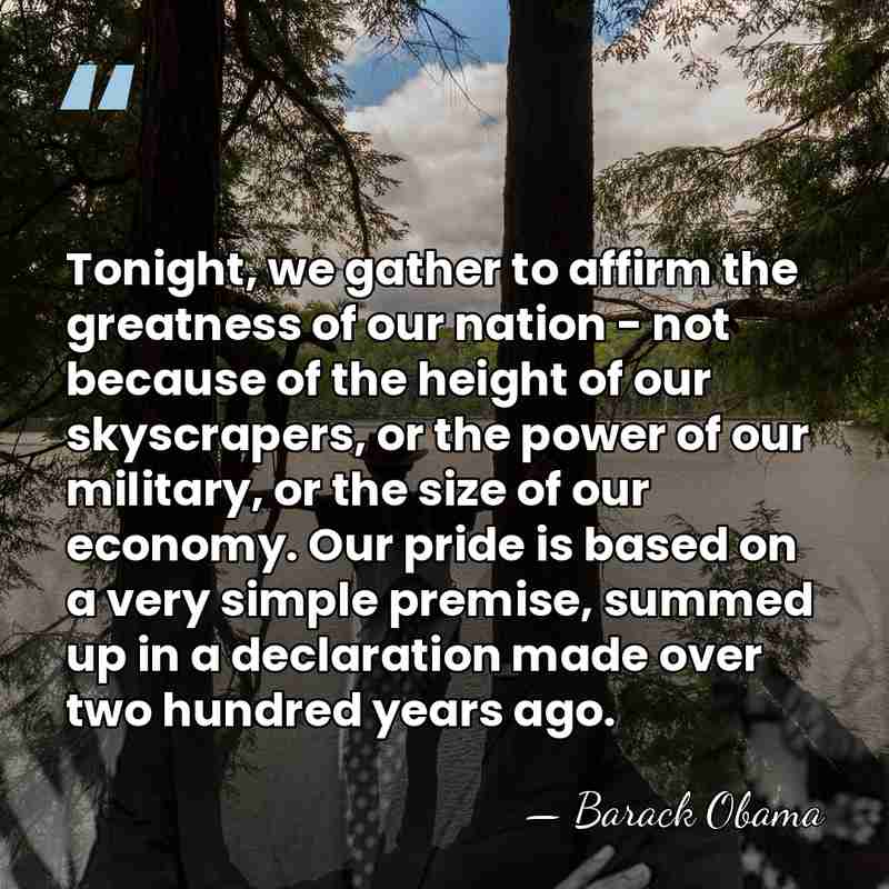 Tonight, we gather to affirm the greatness of our nation - not&hellip; - Barack Obama