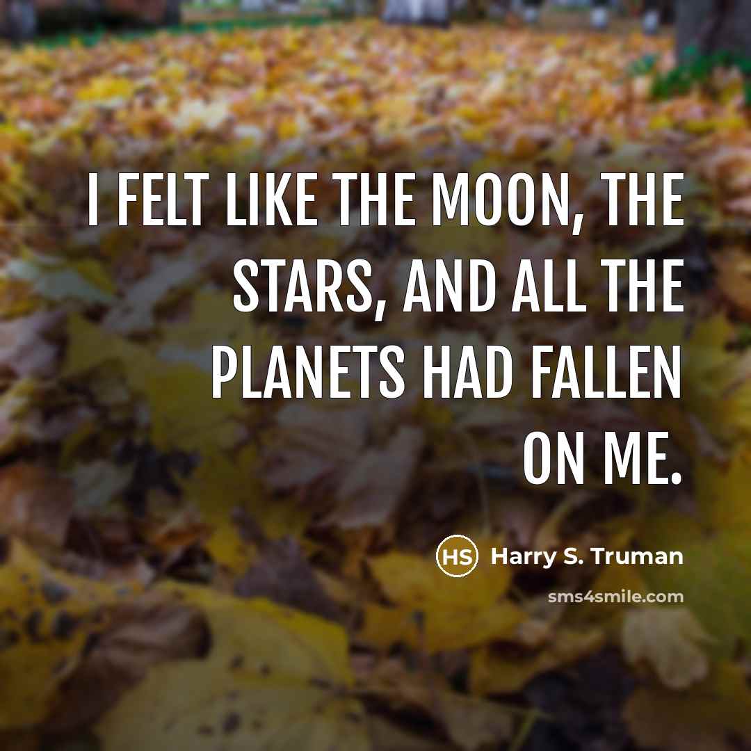 “I felt like the moon, the stars, and all the…” quote by Harry S. Truman