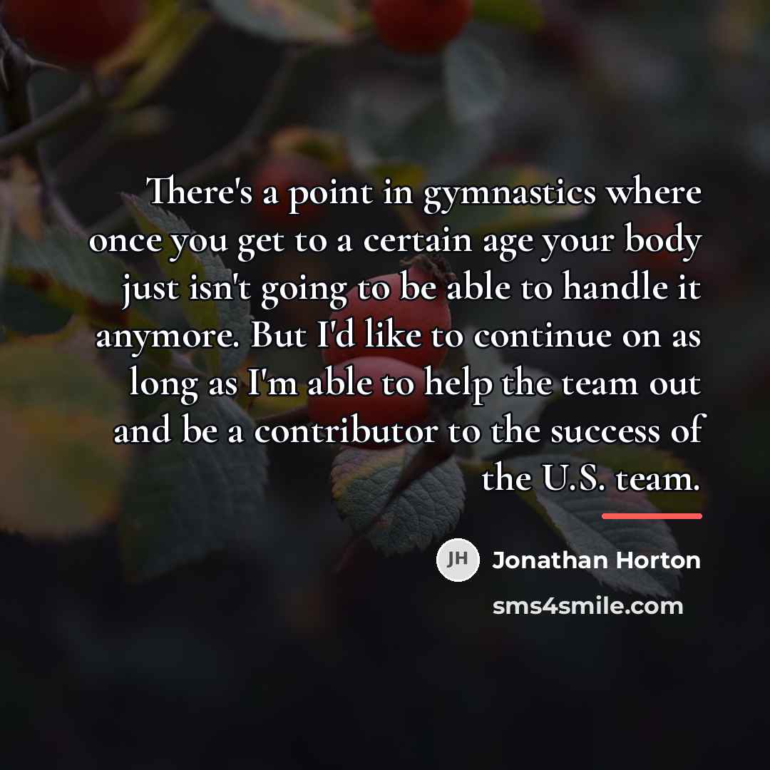 “There's a point in gymnastics where once you get to…” quote by Jonathan Horton