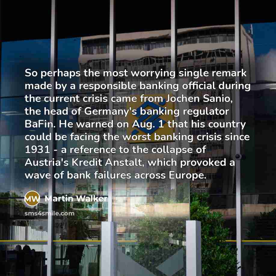 “So perhaps the most worrying single remark made by a…” quote by Martin Walker