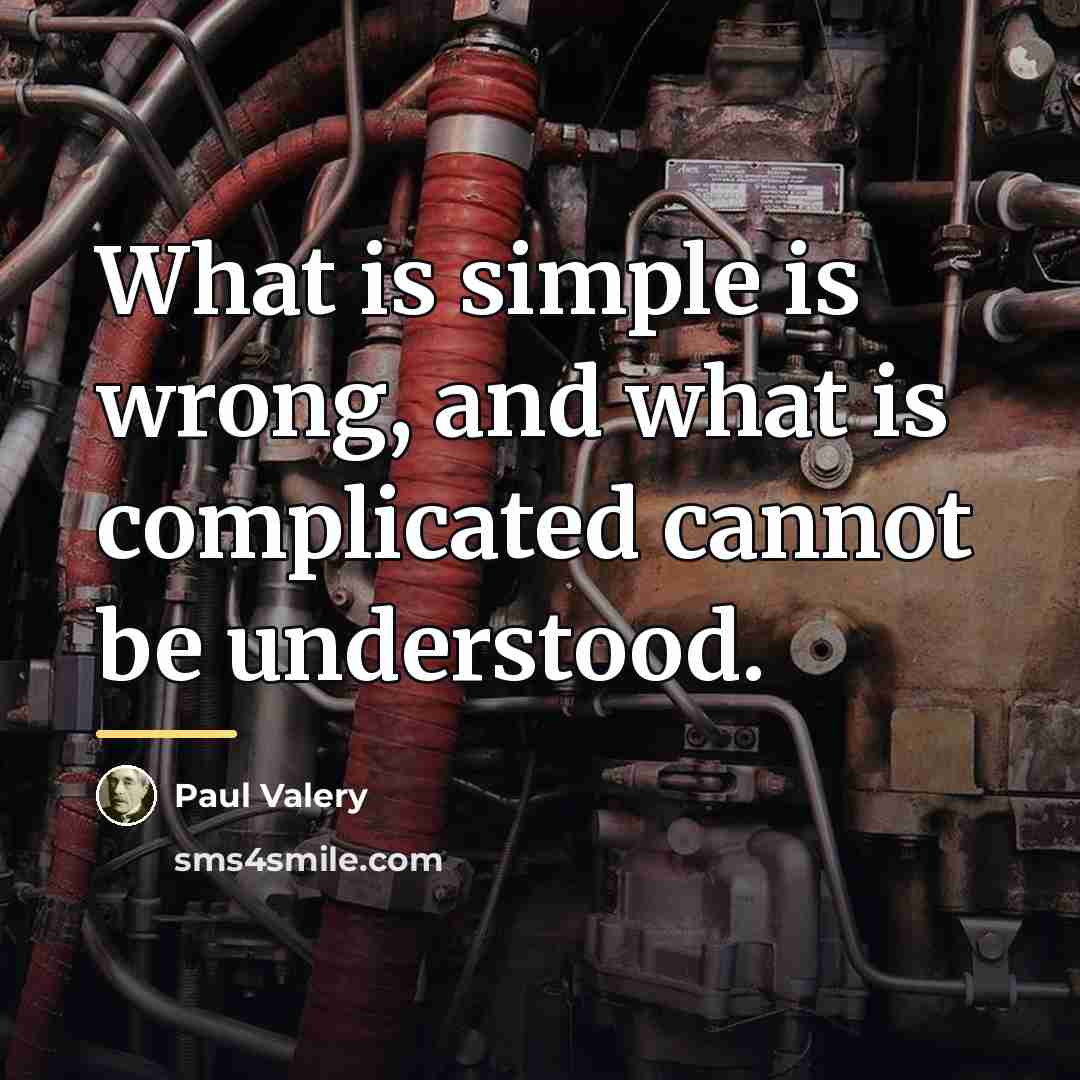 “What is simple is wrong, and what is complicated cannot…” quote by Paul Valery