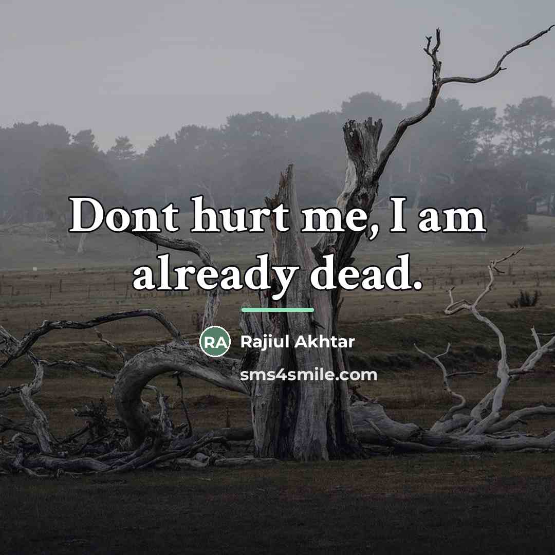 “Dont hurt me, I am already dead.…” quote by Rajiul Akhtar