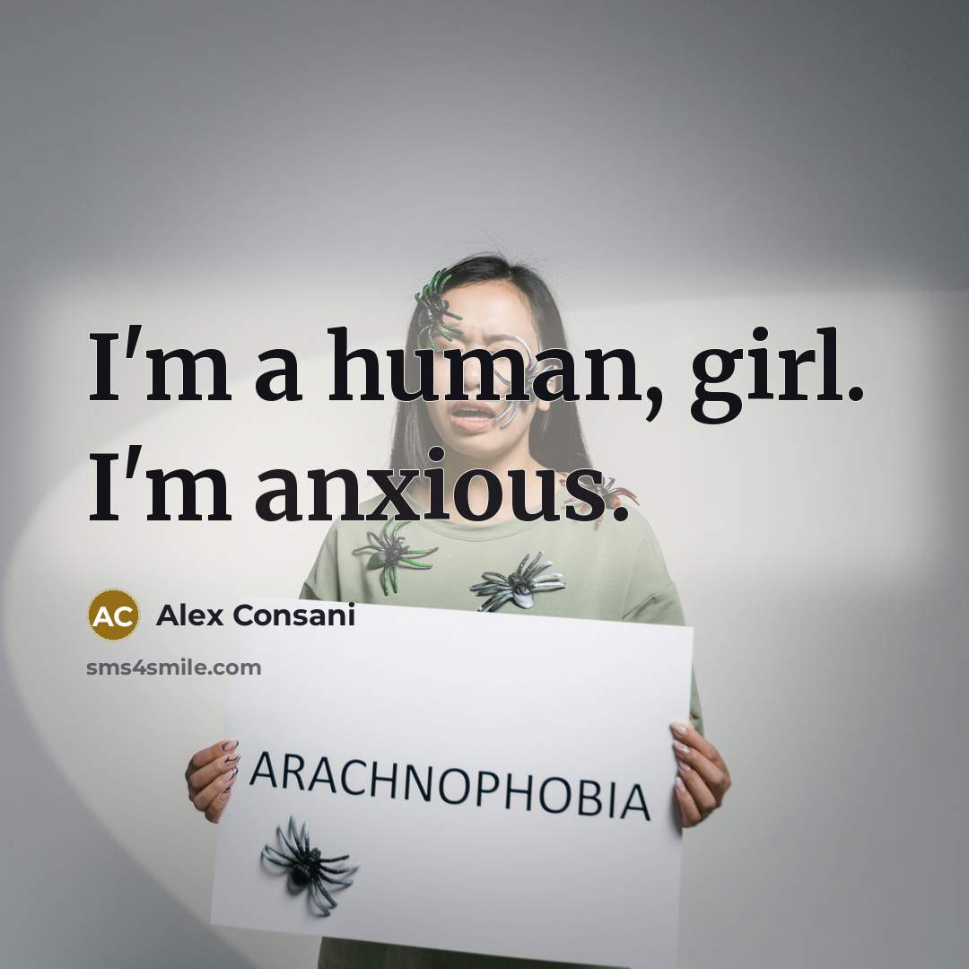 “I'm a human, girl. I'm anxious.…” quote by Alex Consani