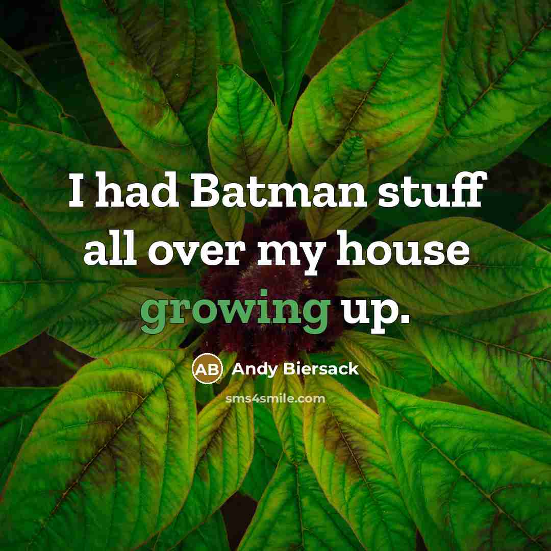 “I had Batman stuff all over my house growing up.…” quote by Andy Biersack
