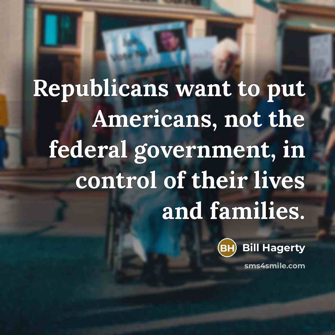 “Republicans want to put Americans, not the federal government, in…” quote by Bill Hagerty
