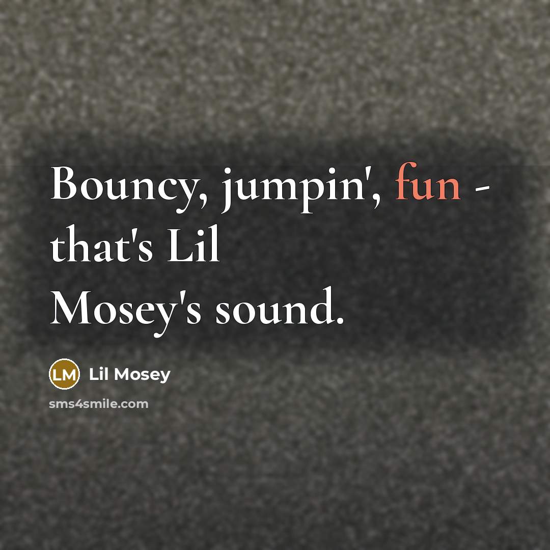 “Bouncy, jumpin', fun - that's Lil Mosey's sound.…” quote by Lil Mosey