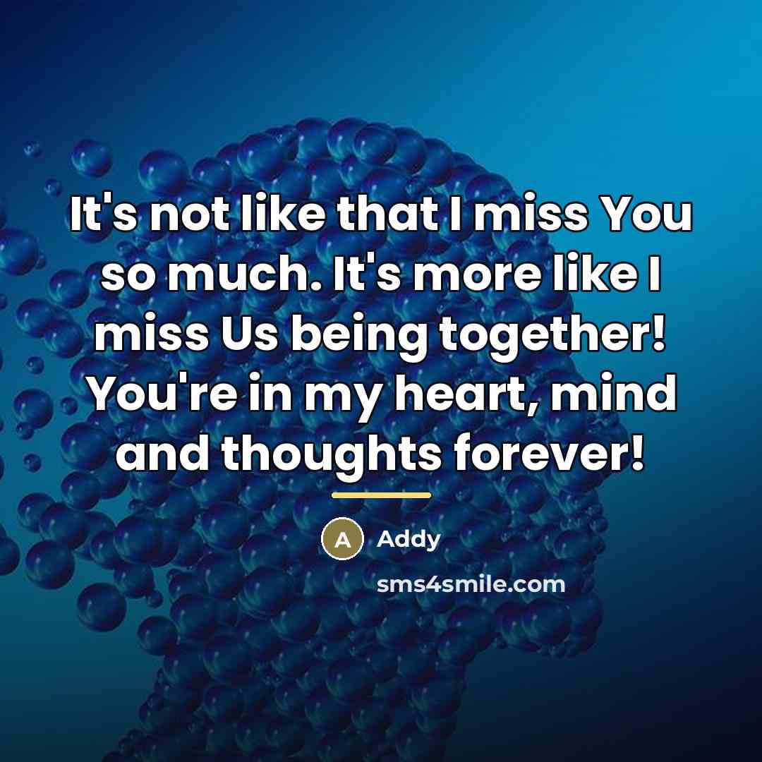 “It's not like that I miss You so much. It's…” quote by Addy