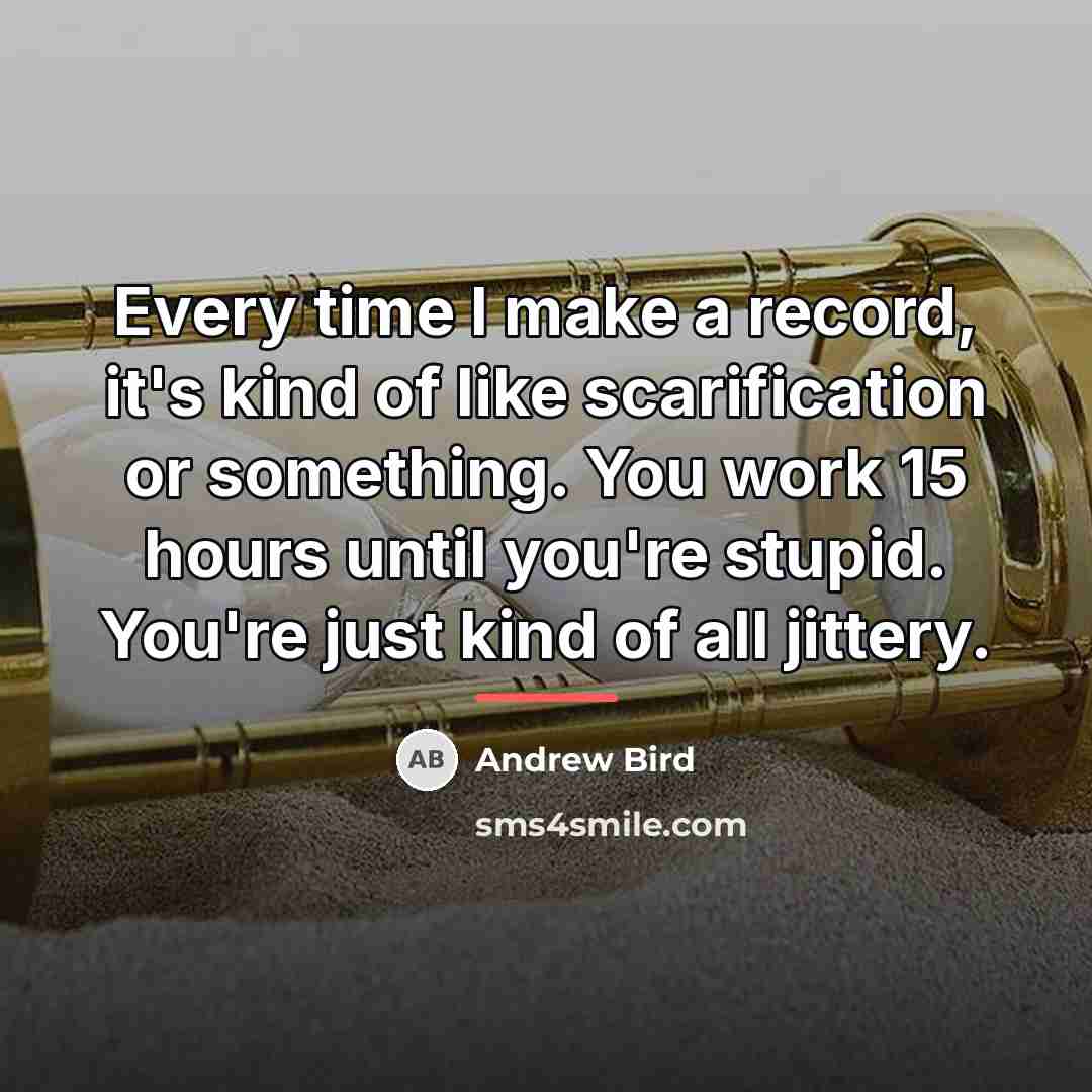 “Every time I make a record, it's kind of like…” quote by Andrew Bird