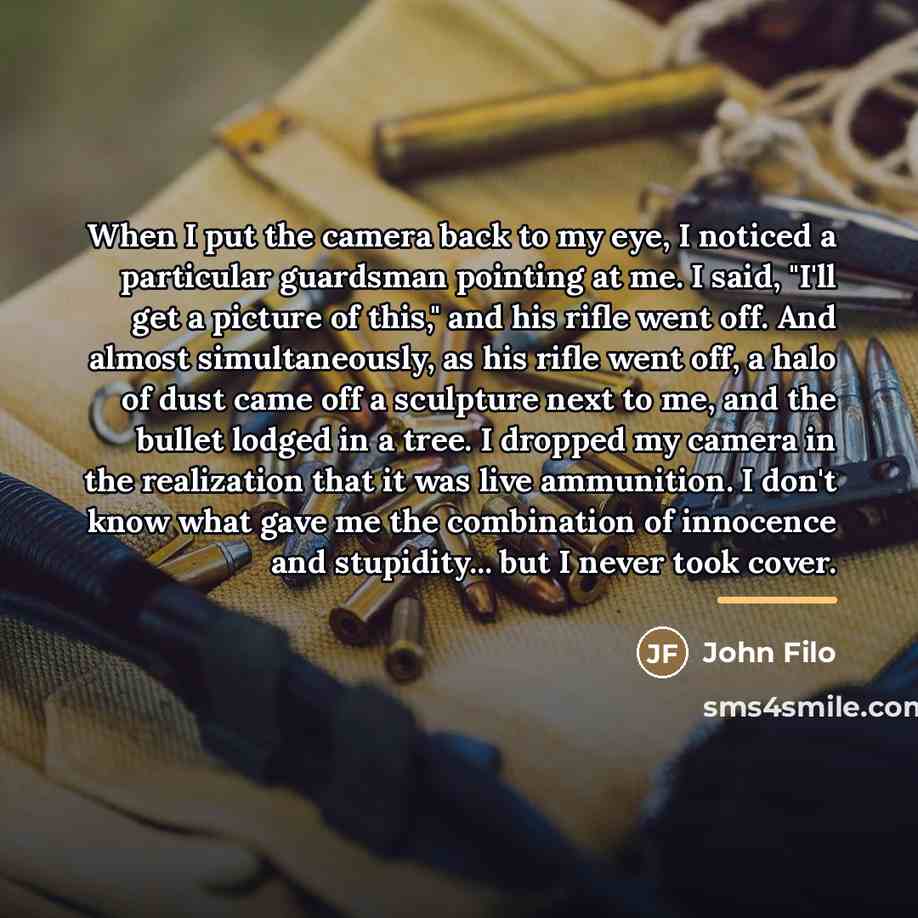 “When I put the camera back to my eye, I…” quote by John Filo