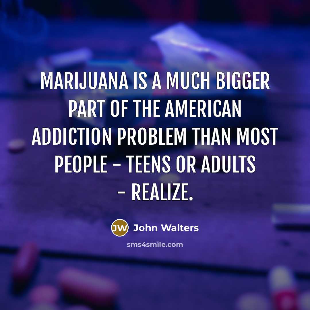 “Marijuana is a much bigger part of the American addiction…” quote by John Walters