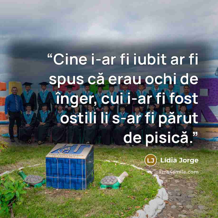 “Cine i-ar fi iubit ar fi spus că erau ochi de înger, cui i-ar fi fost ostili li s-ar fi părut de pisică.” quote by lidia jorge