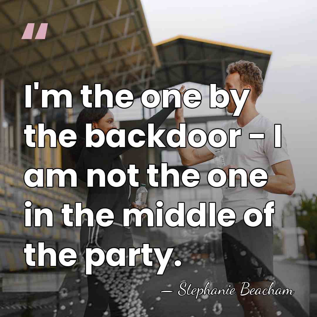 I'm the one by the backdoor - I am not the one&hellip; - Stephanie Beacham