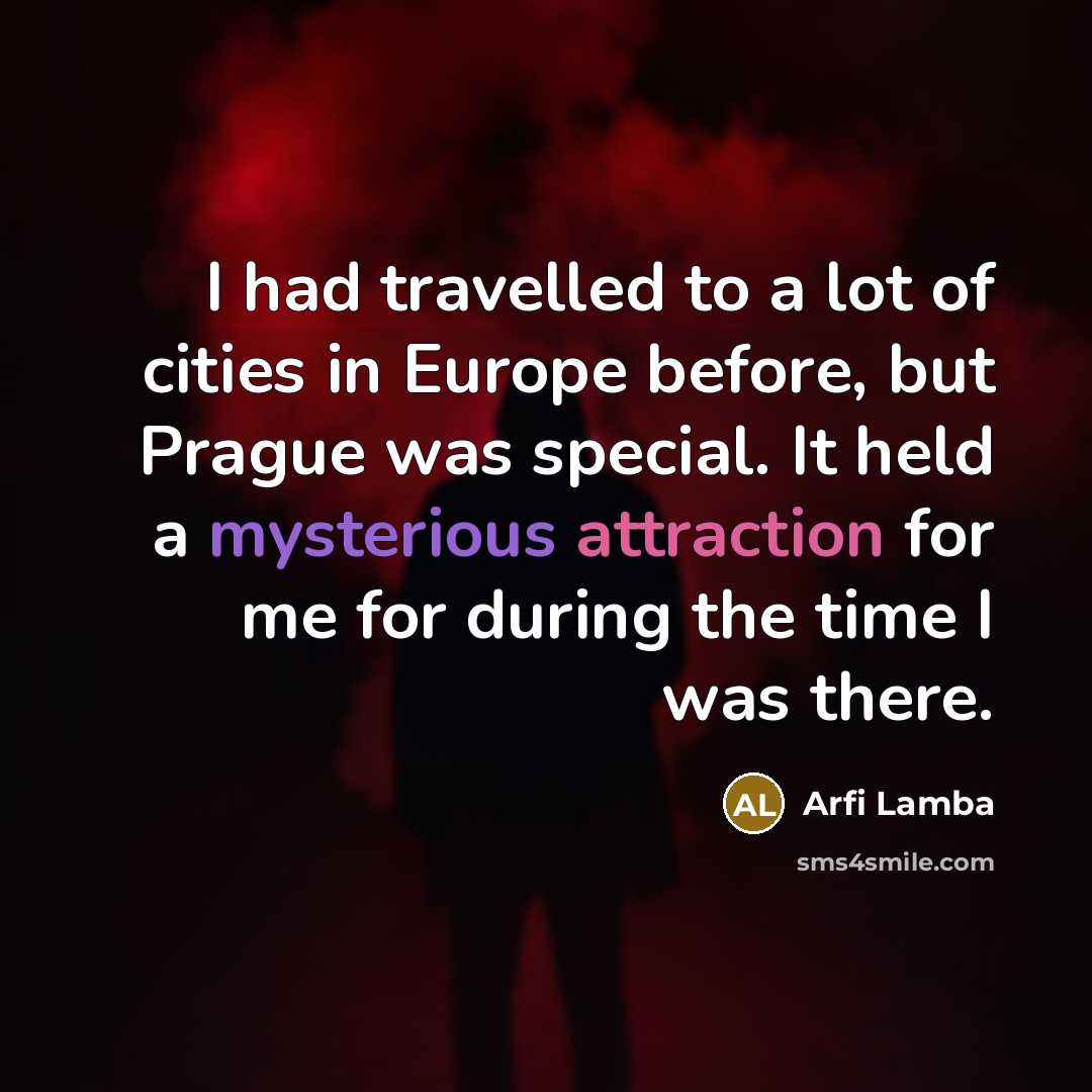 “I had travelled to a lot of cities in Europe…” quote by Arfi Lamba