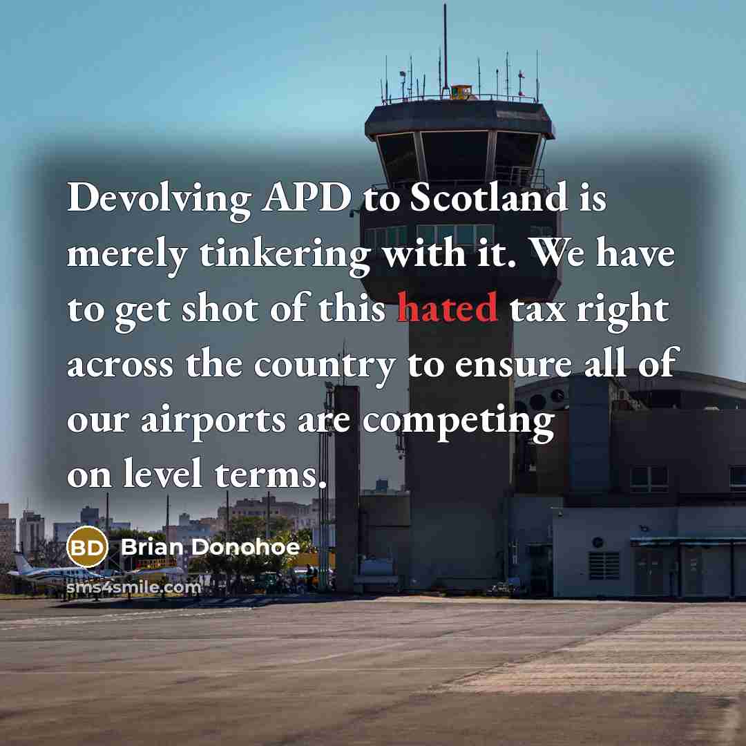 “Devolving APD to Scotland is merely tinkering with it. We…” quote by Brian Donohoe