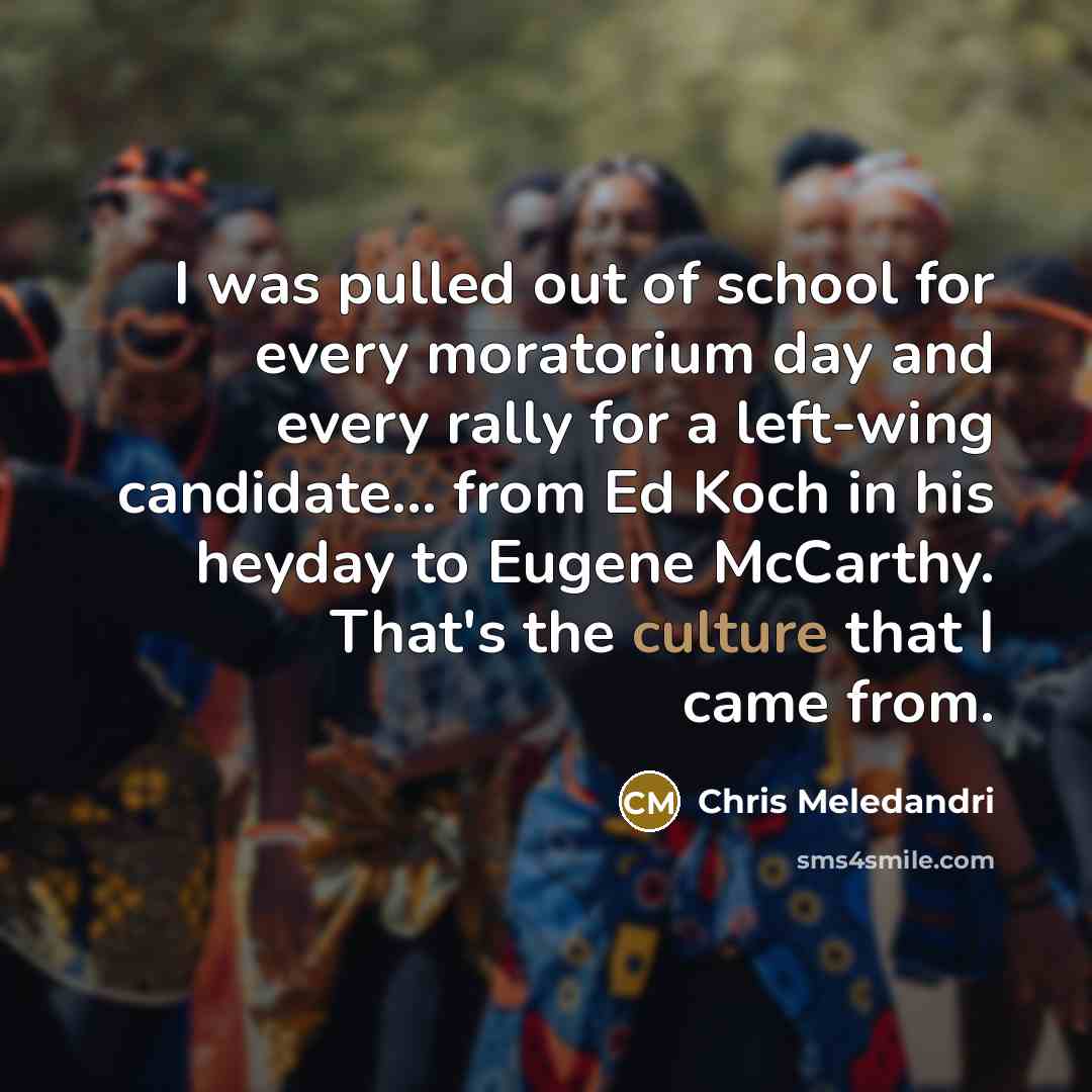 “I was pulled out of school for every moratorium day…” quote by Chris Meledandri