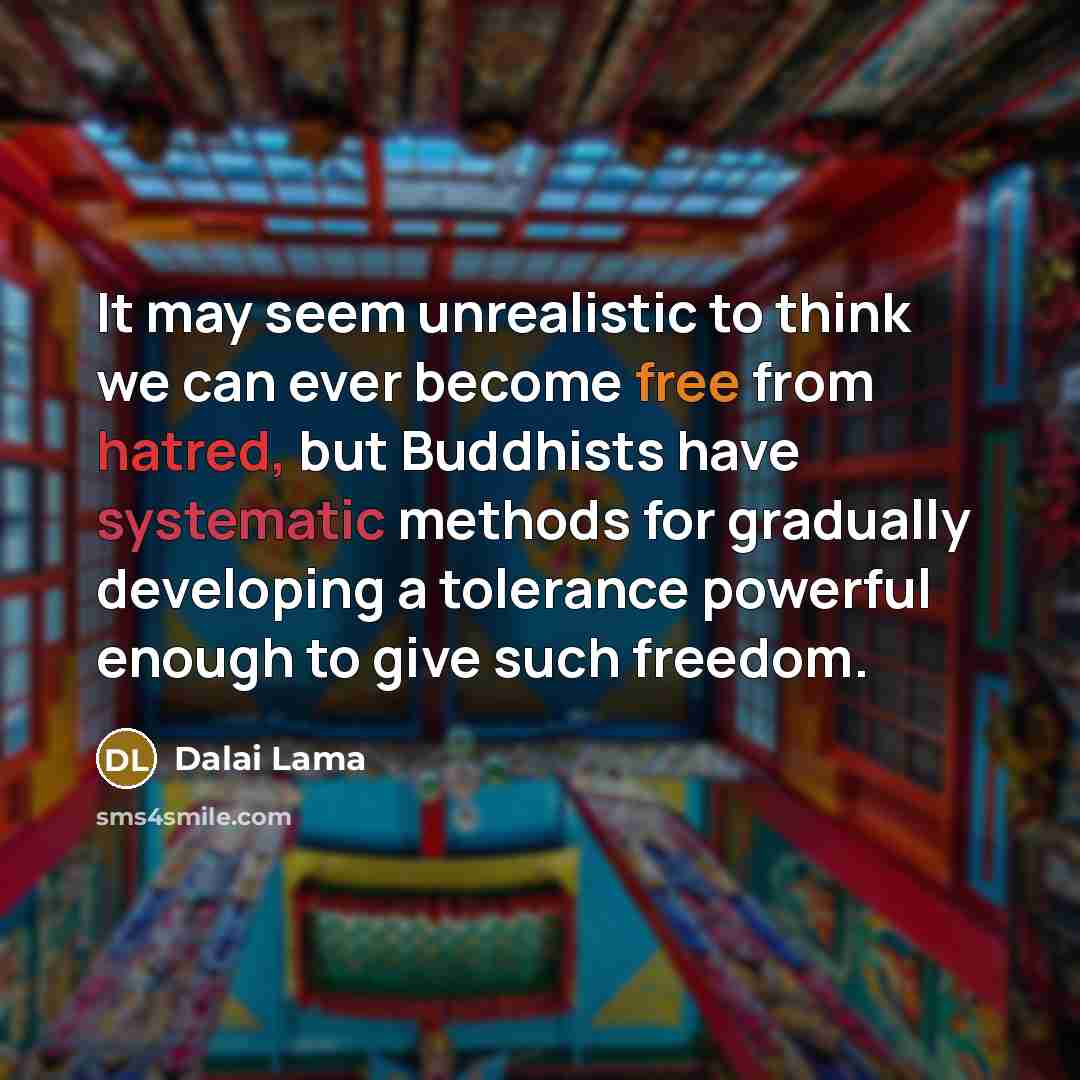 “It may seem unrealistic to think we can ever become…” quote by Dalai Lama