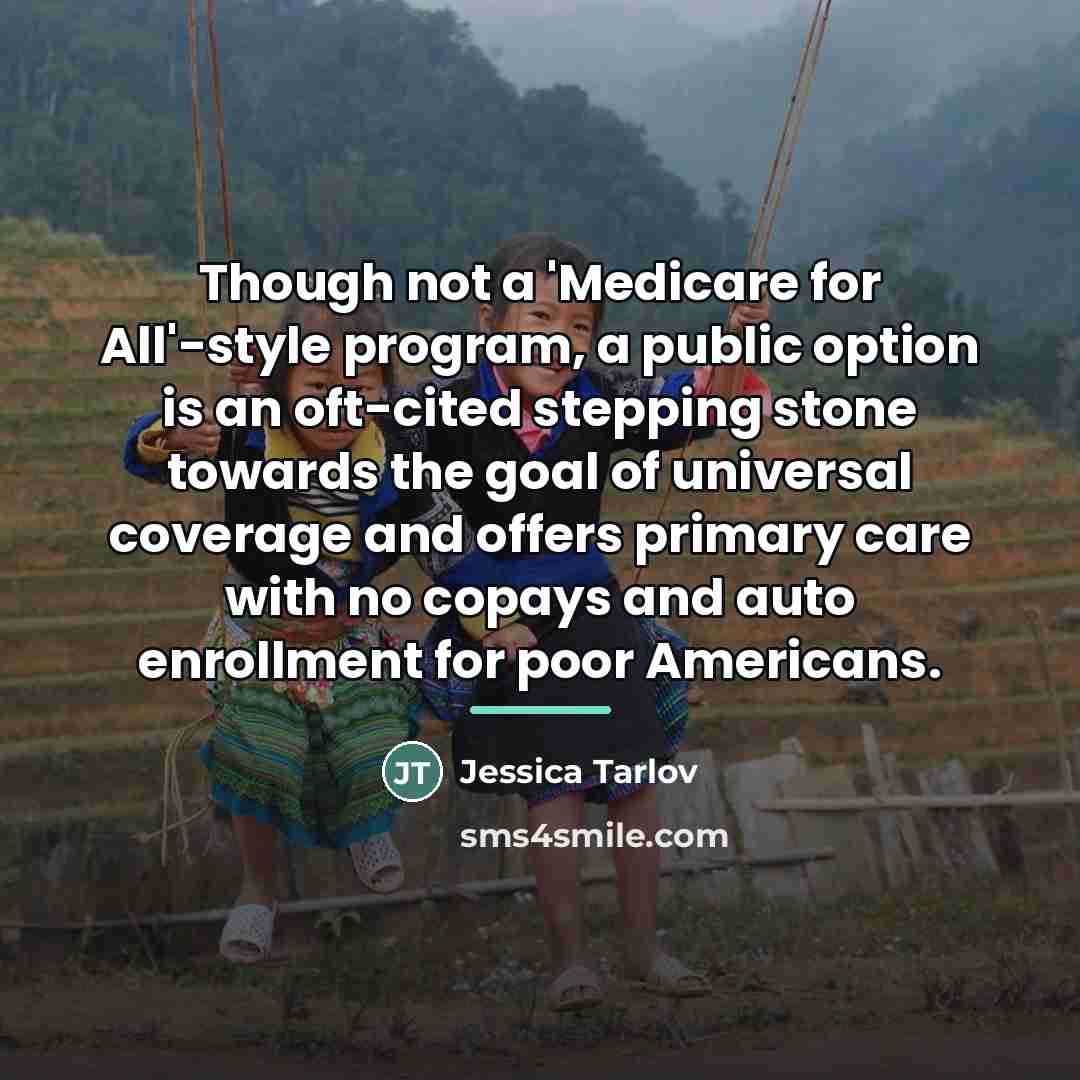 “Though not a 'Medicare for All'-style program, a public option…” quote by Jessica Tarlov