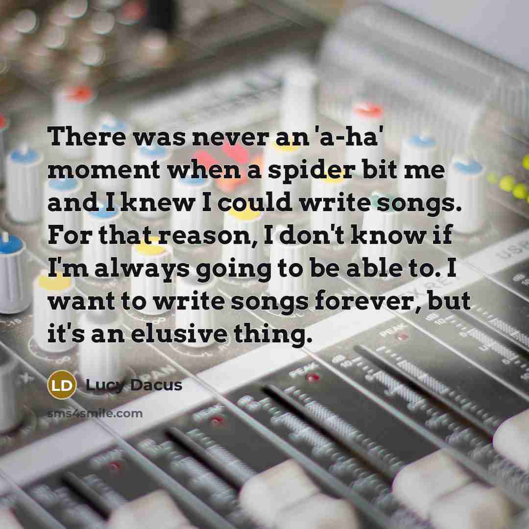 “There was never an 'a-ha' moment when a spider bit…” quote by Lucy Dacus