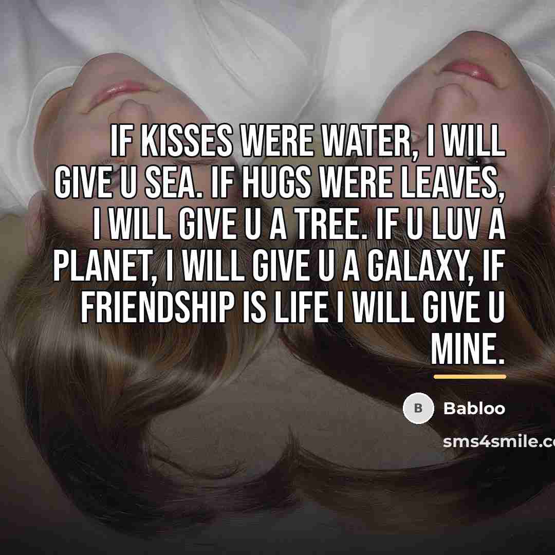 “If kisses were water, I will give u sea. If…” quote by Babloo