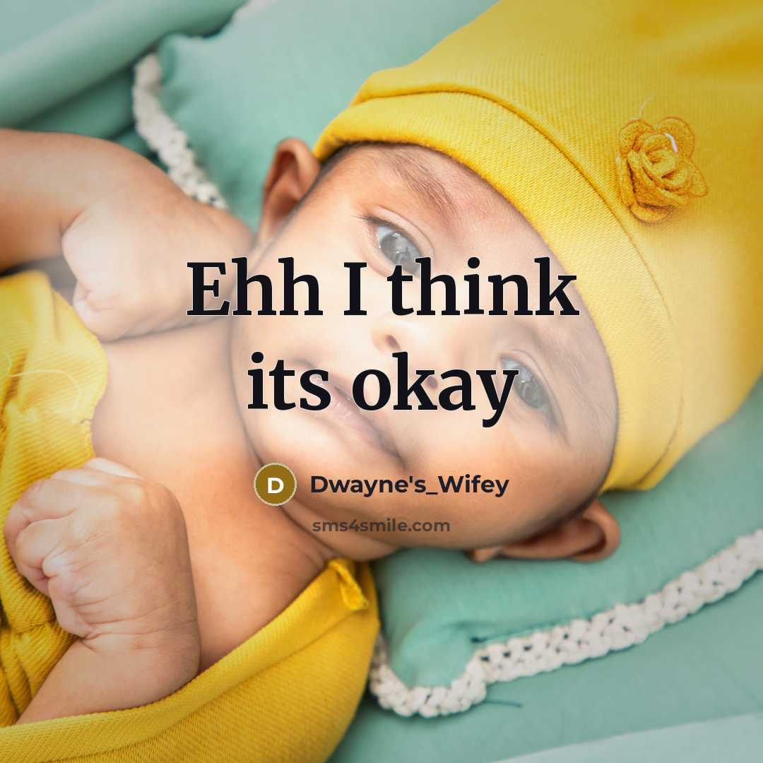 “Ehh I think its okay…” quote by Dwayne's_Wifey