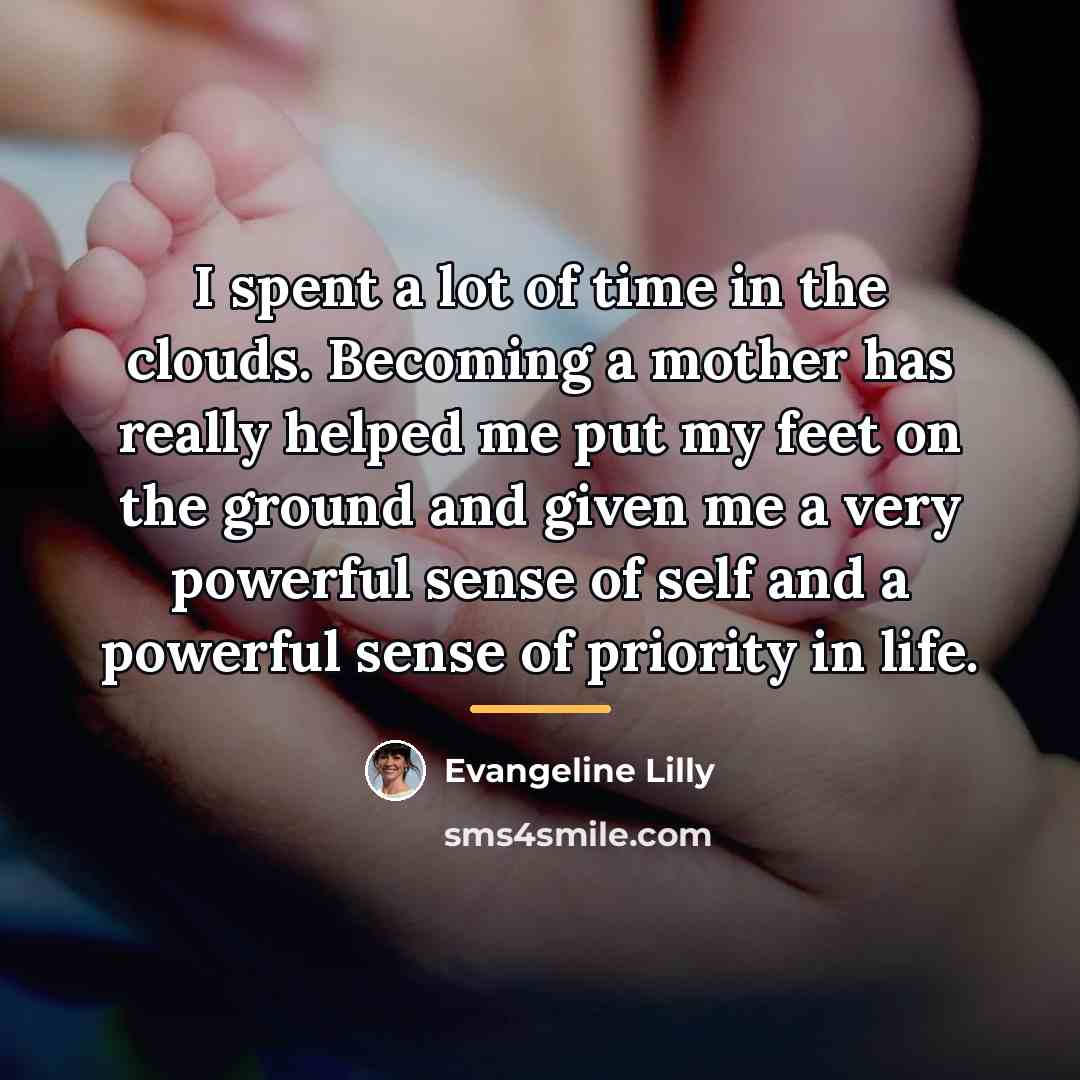 “I spent a lot of time in the clouds. Becoming…” quote by Evangeline Lilly