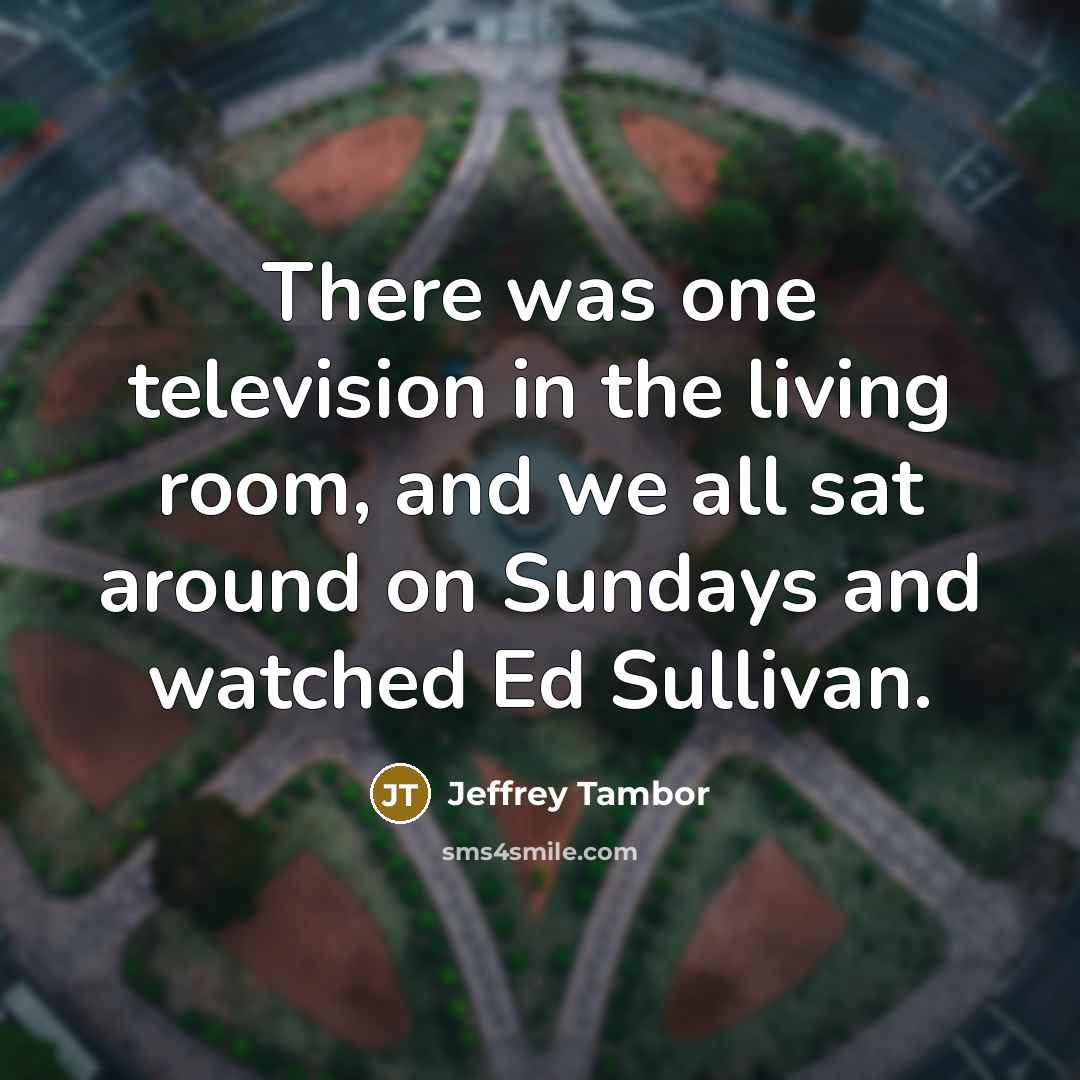 “There was one television in the living room, and we…” quote by Jeffrey Tambor