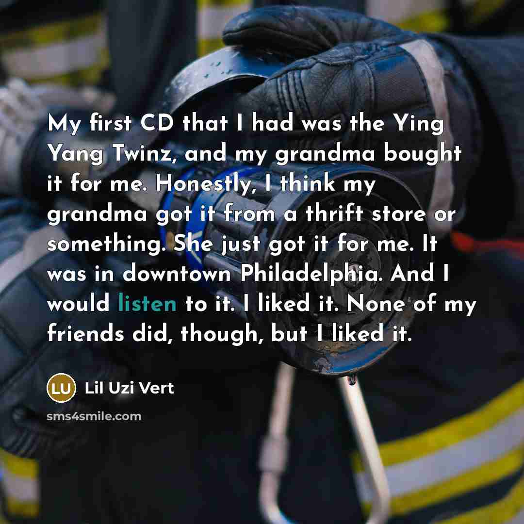 “My first CD that I had was the Ying Yang…” quote by Lil Uzi Vert