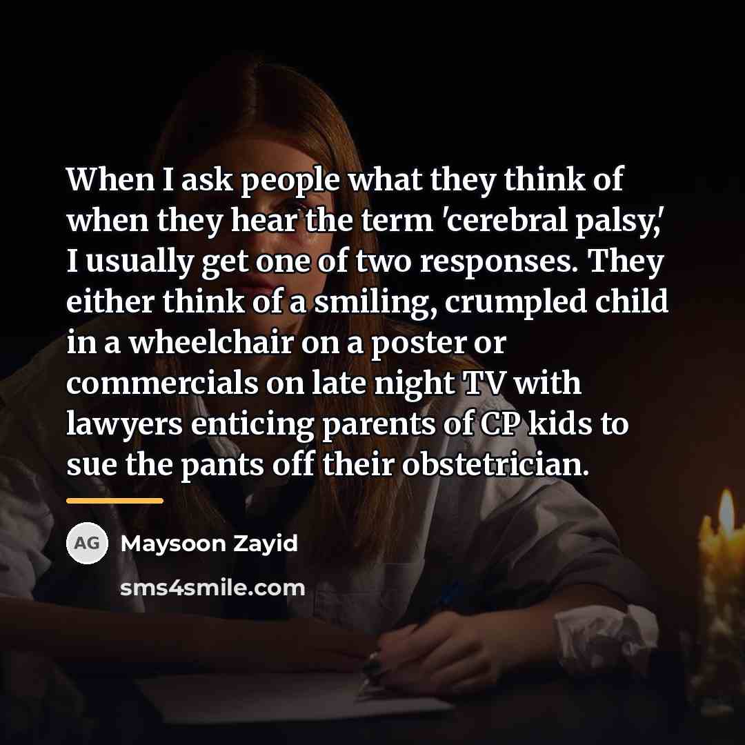 “When I ask people what they think of when they…” quote by Maysoon Zayid