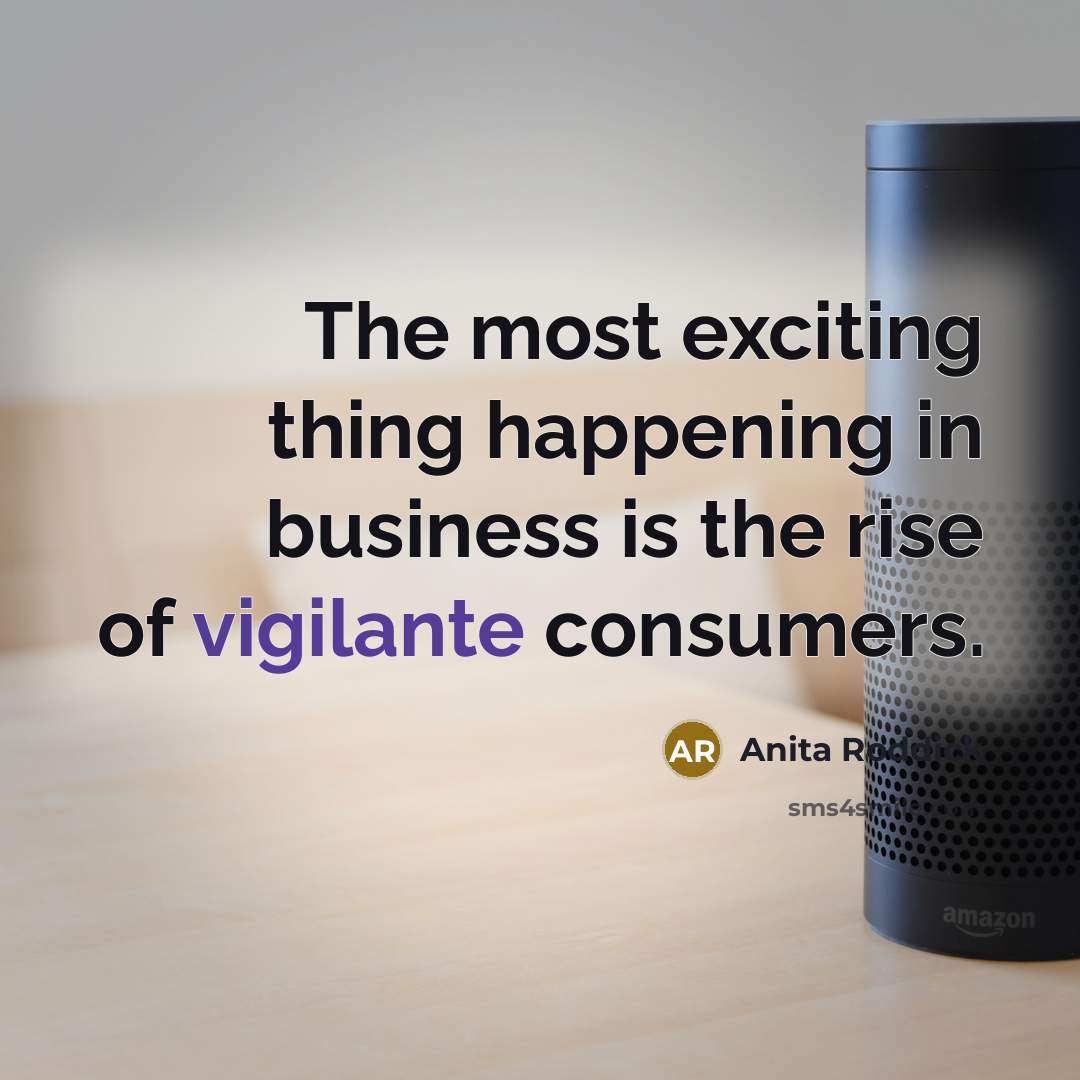 “The most exciting thing happening in business is the rise…” quote by Anita Roddick