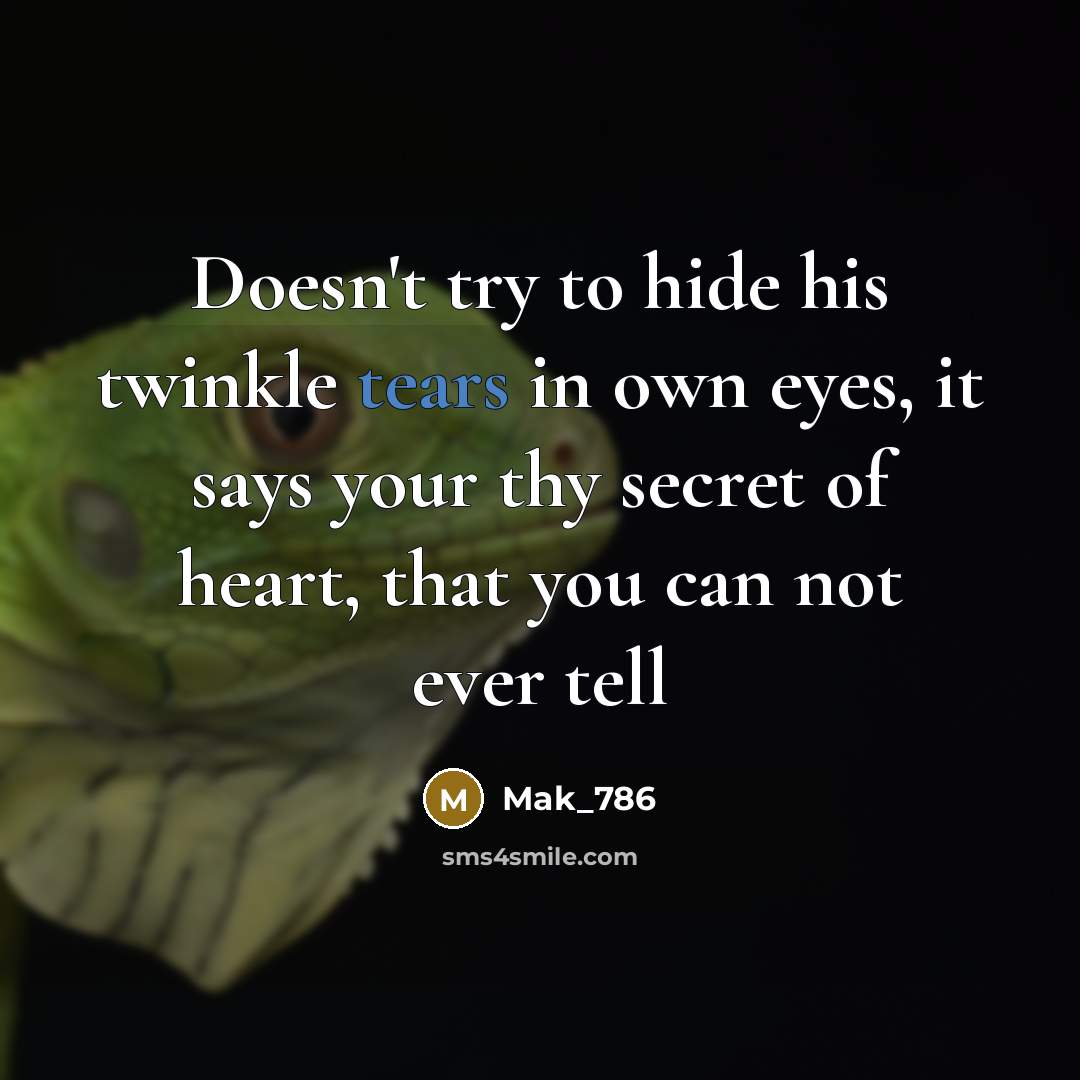 “Doesn't try to hide his twinkle tears in own eyes,…” quote by Mak_786