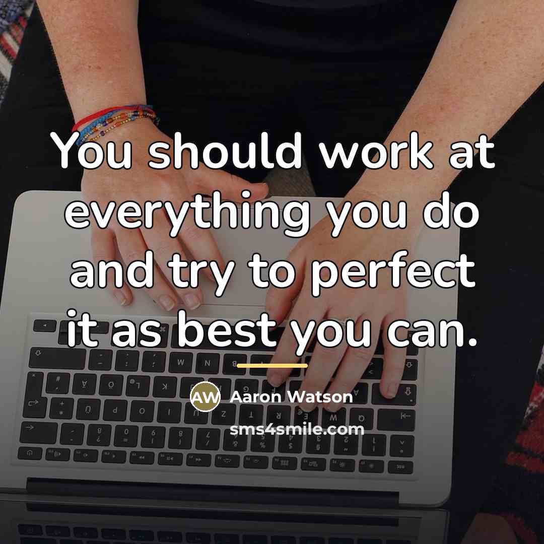 “You should work at everything you do and try to…” quote by Aaron Watson