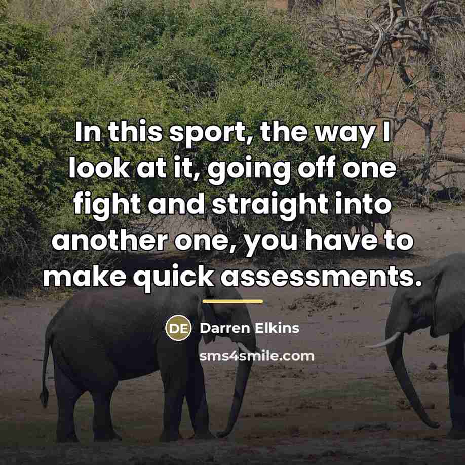 “In this sport, the way I look at it, going…” quote by Darren Elkins
