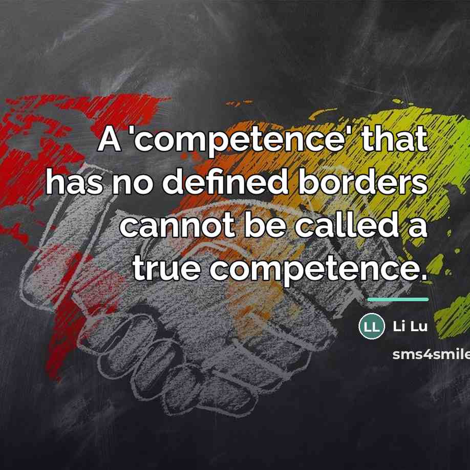 “A 'competence' that has no defined borders cannot be called…” quote by Li Lu