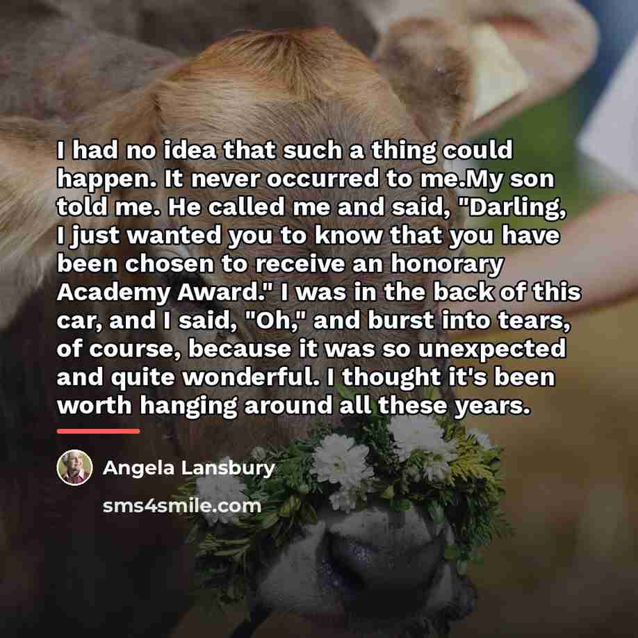 “I had no idea that such a thing could happen.…” quote by Angela Lansbury