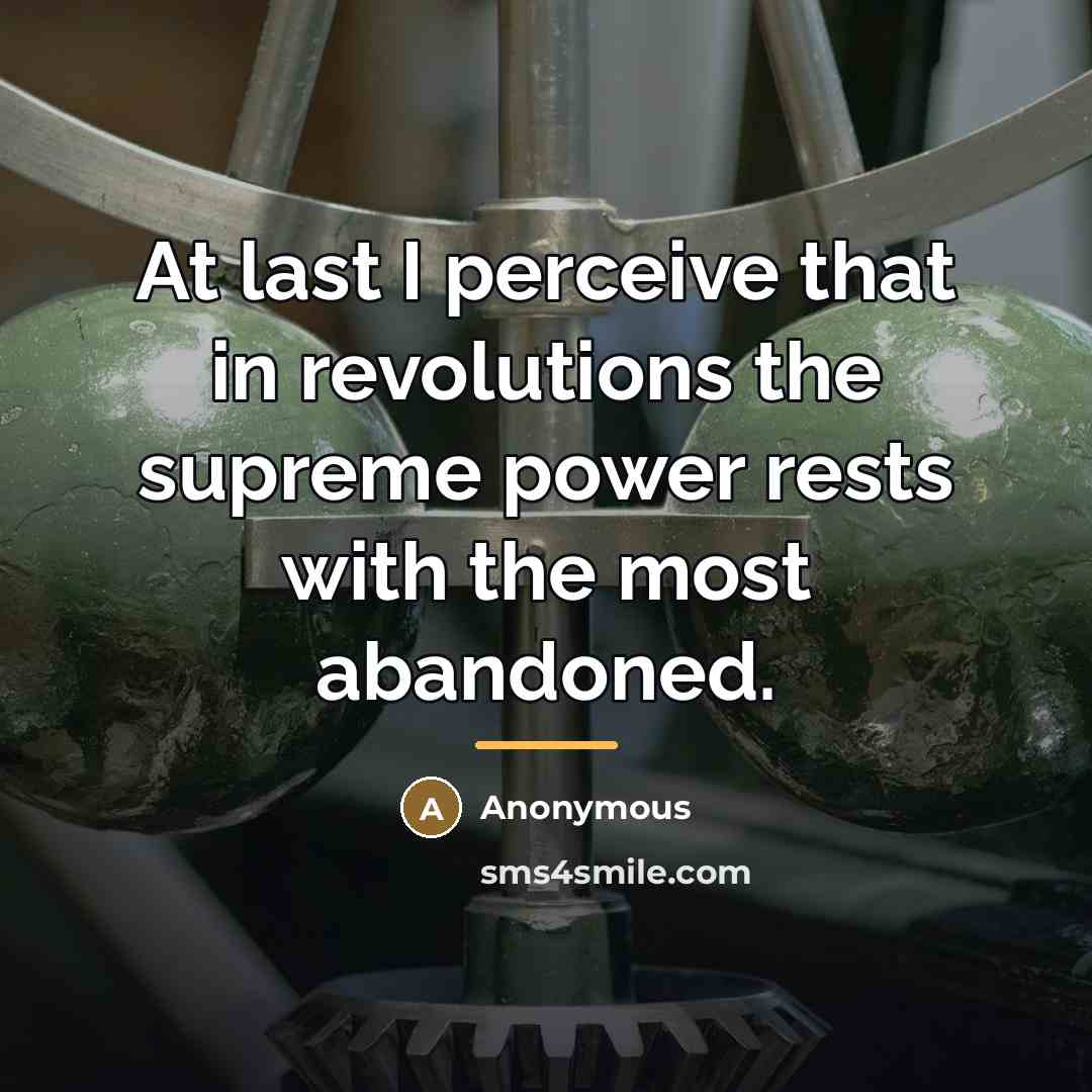 “At last I perceive that in revolutions the supreme power…” quote by Anonymous